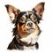 Charming Chihuahua Dog Painting In Digital Art Style