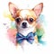 Charming Chihuahua in Pastel Headband: The Perfect Accessory for Spring AI Generated