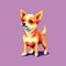 Charming Chihuahua Pixel Art In Redscale Film Style