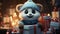 Charming Christmas Panda Reaching for a Gift: A Heartwarming Holiday Moment