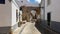 Charming Cobblestone Street In Faro, Portugal