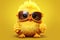 Charming Cute cartoon yellow chick. Generate Ai