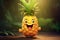 Charming Cute pineapple character. Generate Ai