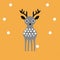 Charming Deer Illustration On Yellow Background