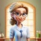 Charming Disney Nurse: Photorealistic Cartoon With Timeless Grace