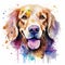 Charming Doggy Portrait on a White Canvas