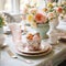 Charming Egg Cups, Floral Plates, and Pastel Napkins