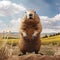 Charming Groundhog Illustration With Satirical Commentary