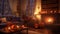 Charming Halloween in Cozy, Candlelit Living Room