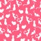 Charming hand drawn cats design seamless pattern vector