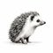 Charming Hyper-realistic Illustration Of A Small Black Hedgehog