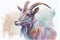 A charming illustration depicting a lively and expressive goat, showcasing its playful nature and endearing features in