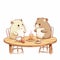 Charming Illustrations Of Hamsters Enjoying Breakfast With Social Commentary