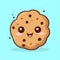 Charming Kawaii Cookie Clipart - Sweet Treat Illustration