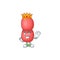 A charming King of neisseria gonorrhoeae cartoon character design with gold crown