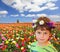 The charming little boy in flower garland