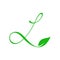 Charming logo design initial L leaf