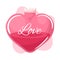 Charming love perfume design with heart shape design