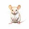 Charming Mouse Illustration In Realistic Animal Portrait Style