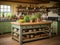 Charming Nostalgia: The Vintage Green Island Kitchen