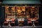 Charming Parisian Cafe Front with Pastries