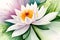charming and pastel lotus flower artwork. watercolor background flower. peace, mediation and yoga symbol. beautiful relaxing color