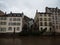 Charming pictureque old traditional architecture houses buildings at Ill Rhine river Strasbourg Grand Est Alsace France