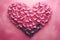 Charming Pink heart shape. Generate Ai