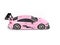 Charming pink super race car - top down side view