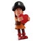 Charming Pirate 3D Cartoon Illustration with a heart around