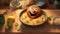 Charming Pixar-style Curry: An Orange Man Smiling With Noodles