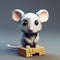 Charming Pixel Mouse: A Delicate 3d Image Inspired By Jessie Arms Botke