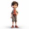 Charming And Playful Animated Boy In Photorealistic Cinquecento Style