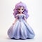 Charming Princess 3d Printed Figurine With Cartoonish Design