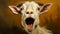 Charming Realism: Joyful Chaos In 8k Resolution Goat Artwork