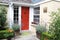 Charming red front door