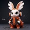 Charming Robot Bunny Illustration With Unreal Engine 5 Style