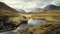 Charming Scottish Highlands: Hyperrealistic Matte Painting Of Whistlerian Landscapes