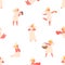 Charming Seamless Pattern Featuring Adorable Angels With Delicate Wings And Sweet Smiles, Tile Background