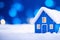 Charming Small Christmas Houses Background with Ample Copyspace.