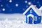 Charming Small Christmas Houses Background with Ample Copyspace.