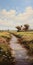 Charming Stream Painting In The Style Of Dalhart Windberg