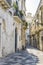 Charming street of historic Lecce, Puglia, Itly