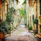 Charming streets of mediterranian