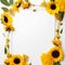 Charming Sunflower Border Simple Beauty