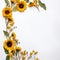 Charming Sunflower Border Simple Beauty