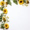 Charming Sunflower Frame Open Copy Space