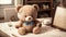 Charming Teddy Bear Paperweight for National Teddy Bear Day Celebration.AI Generated