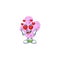 Charming tetracoccus cartoon character with a falling in love face