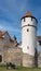 Charming town of Homberg, Germany, with its picturesque tower and canon